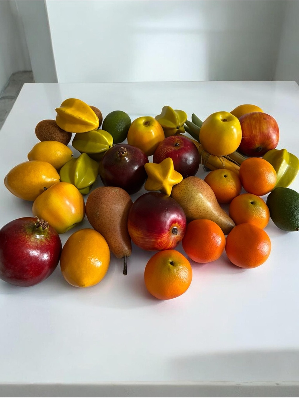 Assorted ArtificialFruit- Yellow, Orange, Red, Green